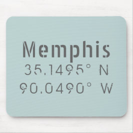 Alfombrilla De Ratón Longitud de memphis Latitude