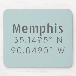 Alfombrilla De Ratón Longitud de memphis Latitude