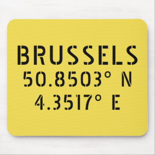 Alfombrilla De Ratón Longitud del latido de Bruselas