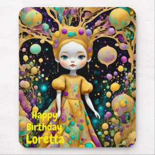 Alfombrilla De Ratón LORETTA ~ Extraño Chica de cumpleaños ~ Mousepad