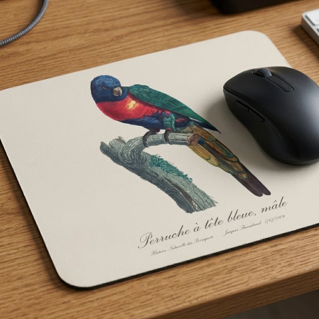 Alfombrilla De Ratón Loricito Arcoíris Macho, Trichoglossus Moluccanus (Rainbow Lorikeet Male, Trichoglossus Moluccanus. Mouse Pad)