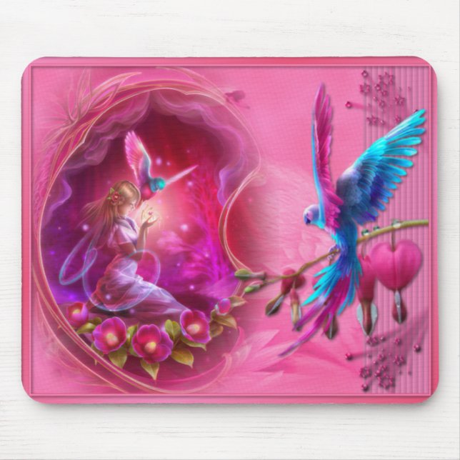 Alfombrilla De Ratón Loro de la fantasía - Mousepad (Frente)