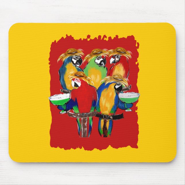 Alfombrilla De Ratón Loros Borrachos (Frente)