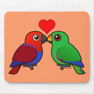 Alfombrilla De Ratón Loros de Eclectus en amor