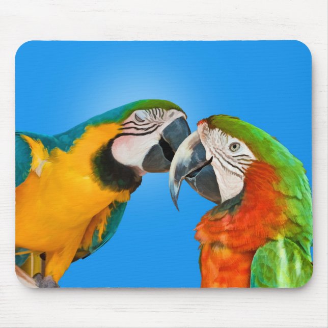 Alfombrilla De Ratón Loros en el amor Mousepad (Frente)