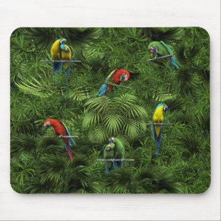 Alfombrilla De Ratón Loros tropicales de la selva del KRW