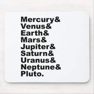 Alfombrilla De Ratón Los 9 Planetas del Sistema Solar (Pre 2006)