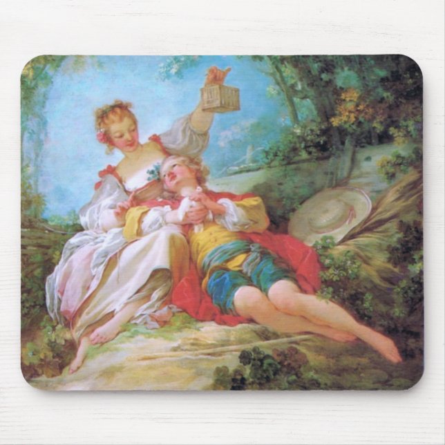 Alfombrilla De Ratón Los amantes felices (Frente)
