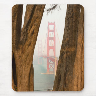 Alfombrilla De Ratón Los árboles de puente Golden Gate el de pasan