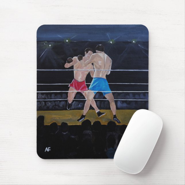 Alfombrilla De Ratón Los Boxeadores Pintura de Alfred Fox (Con ratón)