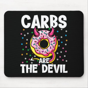Alfombrilla De Ratón Los carbohidratos son el diablo divertido donut di