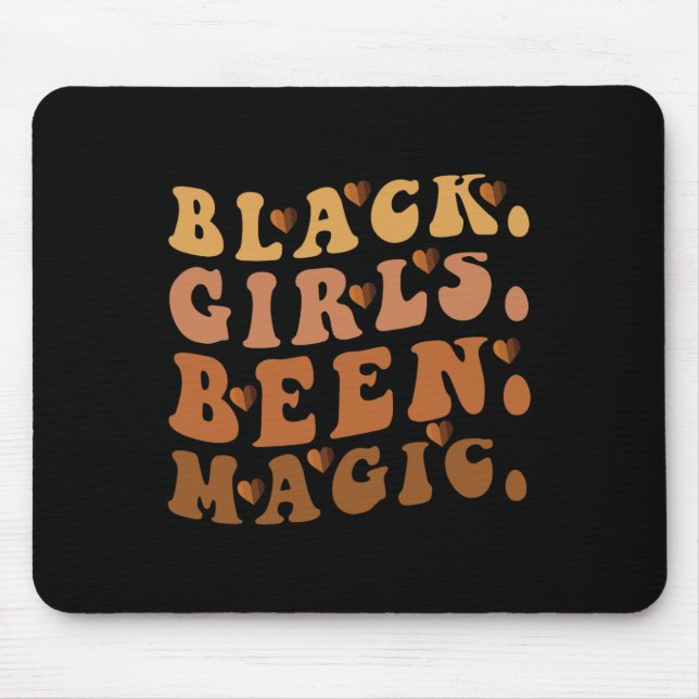Alfombrilla De Ratón Los Chicas negros han sido la magia Melanin Afro-A (Frente)