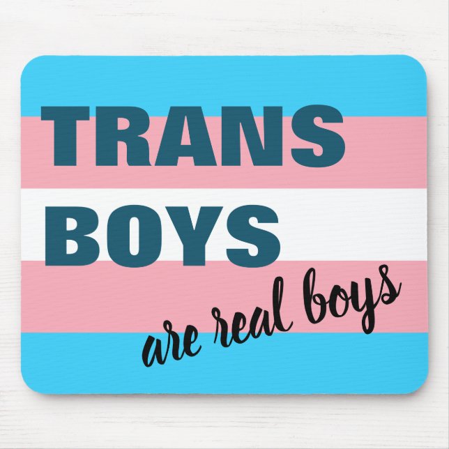 Alfombrilla De Ratón Los chicos trans son la verdadera bandera transgén (Frente)