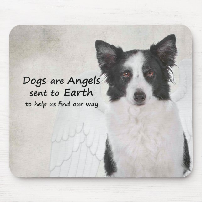 Alfombrilla De Ratón Los Collies De Borde Son Angels Mousepad (Frente)