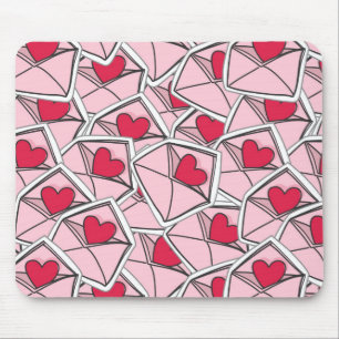 Alfombrilla De Ratón Los corazones de la tarjeta del día de San