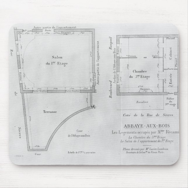 Alfombrilla De Ratón Los cuartos de señora Recamier (Frente)