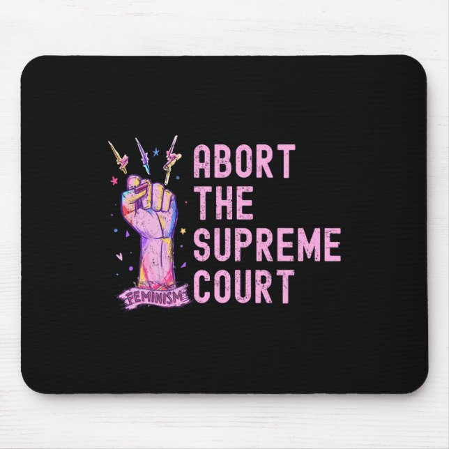 Alfombrilla De Ratón Los derechos anulan la protesta feminista de la Co (Frente)