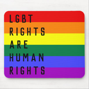 Alfombrilla De Ratón Los derechos LGBT son la bandera arcoiris de los d