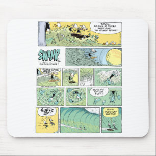 Alfombrilla De Ratón Los dibujos animados que practican surf