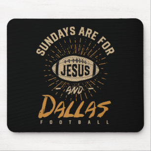 Alfombrilla De Ratón Los Domingos Son Para Jesús Y Fútbol De Dallas Tex