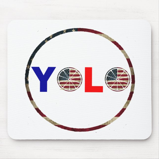 Alfombrilla De Ratón Los E.E.U.U. YOLO Mousepad (Frente)