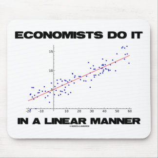 Alfombrilla De Ratón Los Economistas Lo Hacen De Manera Lineal (Regresi