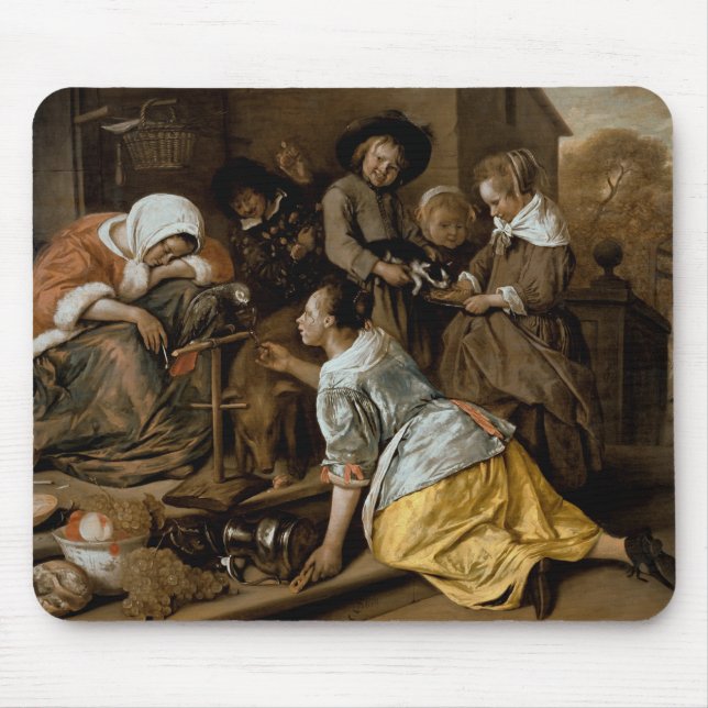 Alfombrilla De Ratón Los efectos de la intemperancia, c.1663-65 (Frente)