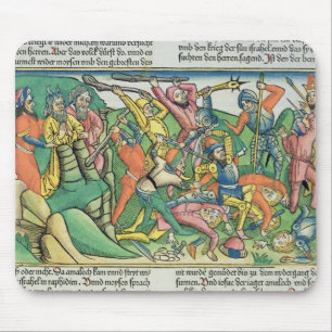 Alfombrilla De Ratón Los éxodos 17 8-15 Aaron y Hur apoyan las manos d