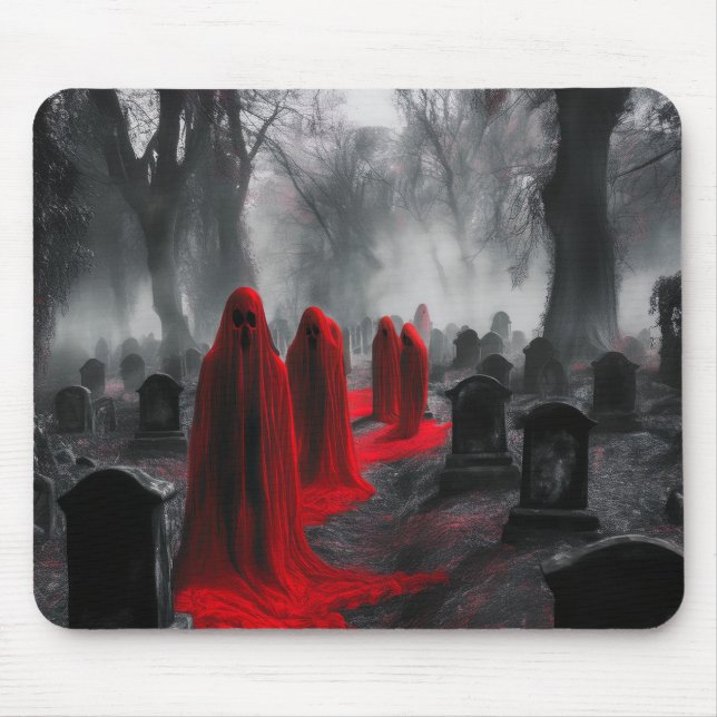Alfombrilla De Ratón Los Fantasmas Rojos Se Han Reunido En El Cementeri (Frente)