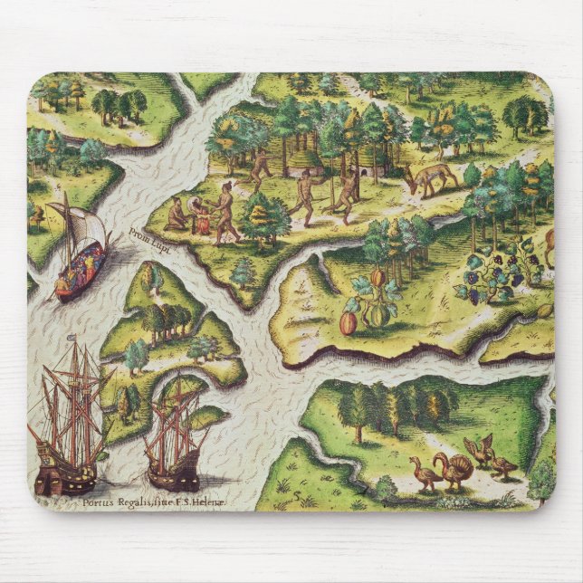 Alfombrilla De Ratón Los franceses llegan el puerto real (Frente)