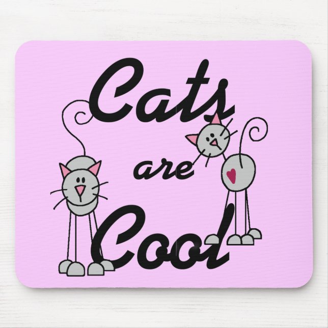 Alfombrilla De Ratón Los gatos son camisetas y regalos frescos (Frente)