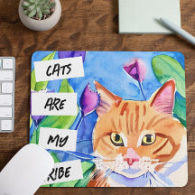 Los Gatos son mi Tribu | Gato Naranja y Flores