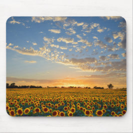 Alfombrilla De Ratón Los girasoles al atardecer
