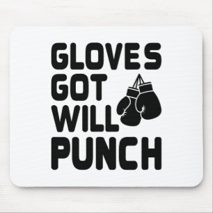 Alfombrilla De Ratón Los Guantes Golpean A La Fuerza Deportiva De Boxer