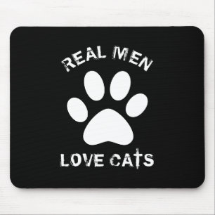 Alfombrilla De Ratón Los hombres reales aman a los gatos Personalizado 