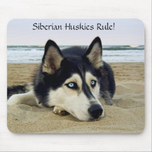 Alfombrilla De Ratón Los Huskies Siberianos dominan Mousepad