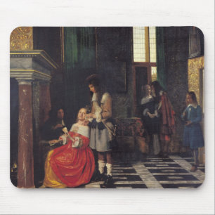 Alfombrilla De Ratón Los jugadores de tarjeta, c.1663-65