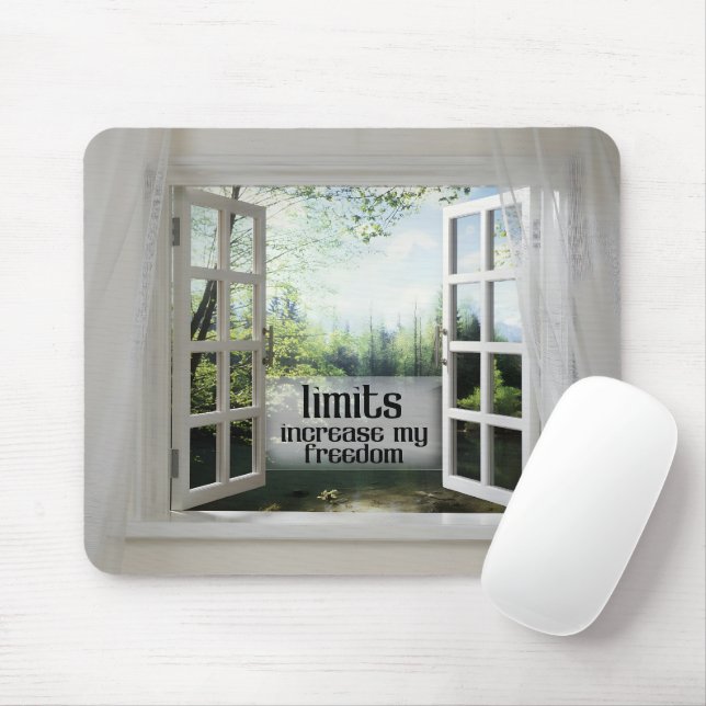 Alfombrilla De Ratón Los límites aumentan mi libertad -Motivación Afirm (Con ratón)