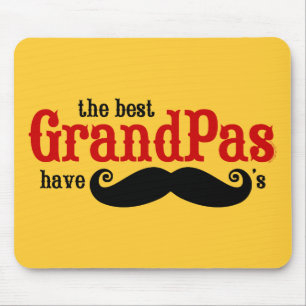 Alfombrilla De Ratón Los mejores abuelos tienen bigotes Mousepad