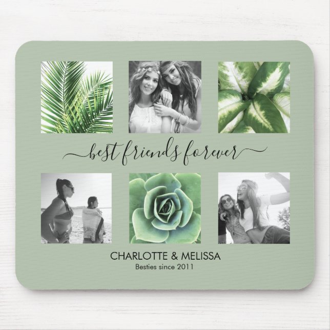 Alfombrilla De Ratón Los mejores amigos para siempre sabrán el collage  (Frente)