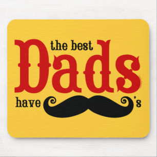 Alfombrilla De Ratón Los mejores papás tienen bigotes Mousepad