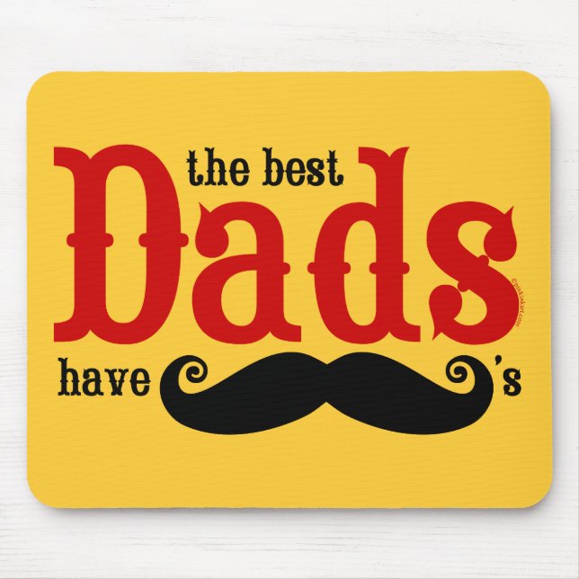 Alfombrilla De Ratón Los mejores papás tienen bigotes Mousepad (Frente)