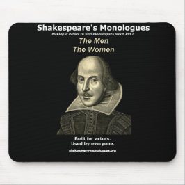 Alfombrilla De Ratón Los monólogos Mousepad de Shakespeare, negro
