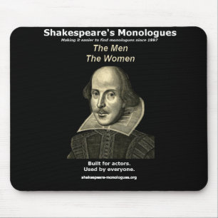 Alfombrilla De Ratón Los monólogos Mousepad de Shakespeare, negro