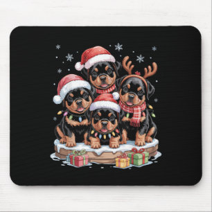 Alfombrilla De Ratón Los Navidades de Cute Rottweiler cachorran a los a