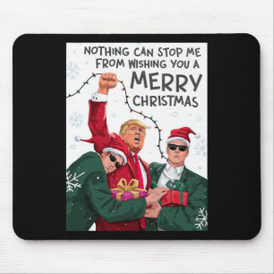 Alfombrilla De Ratón Los Navidades de Trump divertidos te desean una fe