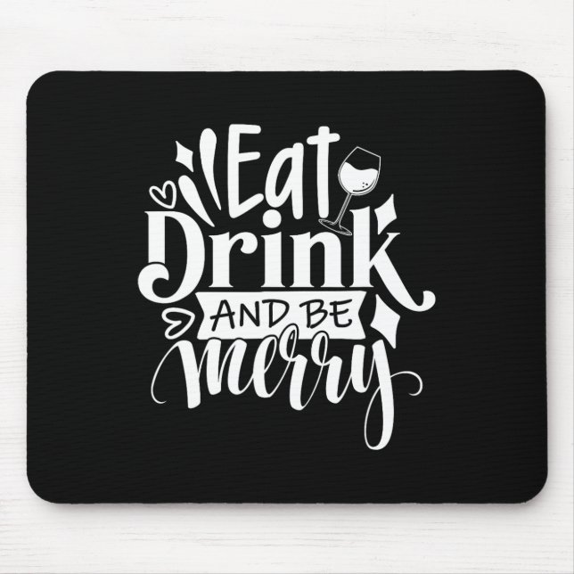 Alfombrilla De Ratón Los navidades se toman una bebida y se Navidades d (Frente)