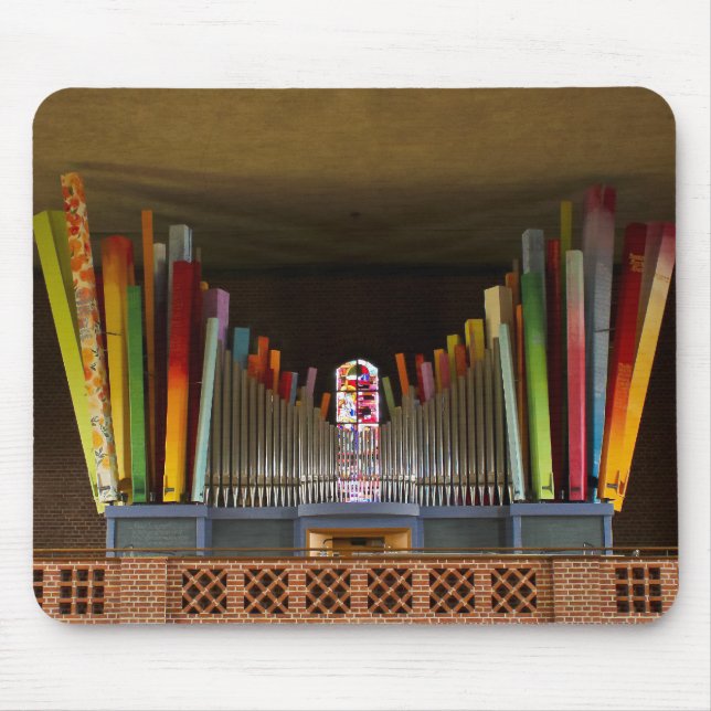 Alfombrilla De Ratón Los órganos son un bigote divertido (Frente)