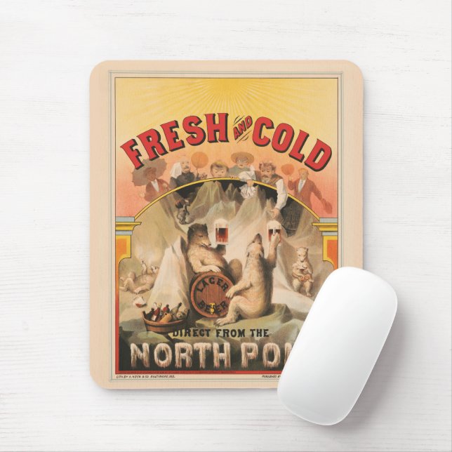 Alfombrilla De Ratón Los Osos Polares Están Disfrutando De Mugs De Cerv (Con ratón)