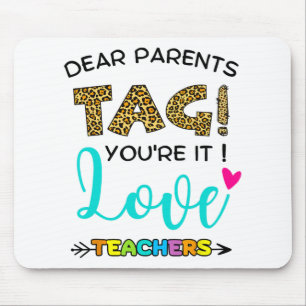 Alfombrilla De Ratón Los padres etiquetan que aman a los profesores el 